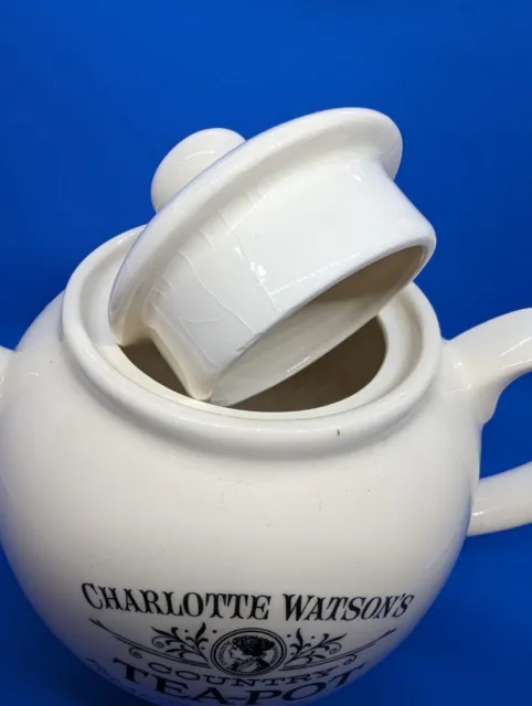 Olla de té Charlotte Watsons de Henry Watson en muy buen estado negra crema estilo clásico 1,3 L 2