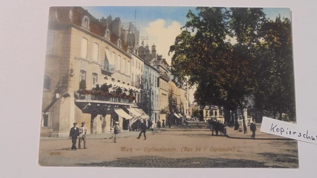 Original Ansichtskarte Metz Lothringen Frankreich France 1912 Rue de l Esplanade