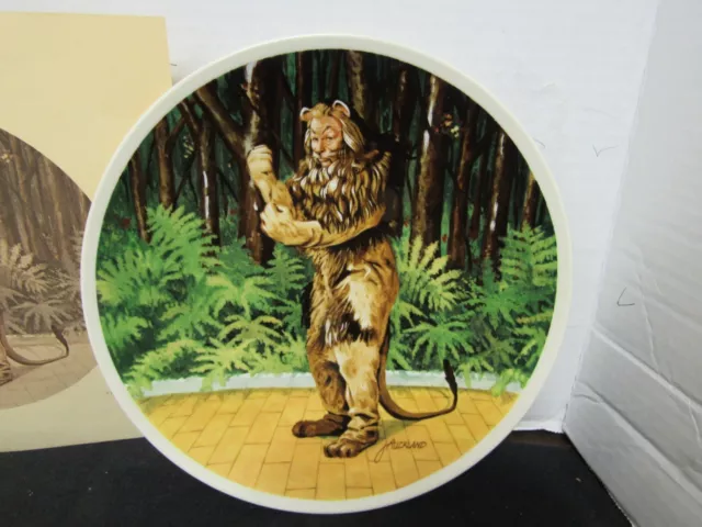 Knowles | Cowardly Lion From Oz Plate *New* Rare Retired Mgm 8.5 Inch