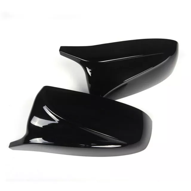 Glossy Black Side Mirror Covers Cap Fit For BMW X5 X6 E70 E71 2007-2013 2