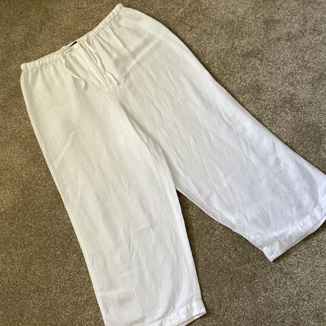 Debenhams white cropped trousers outlet