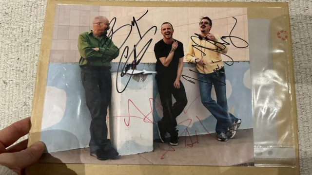Breaking Bad Photo Signed By Bryan Cranston, Aaron Paul & Vince Gilligan