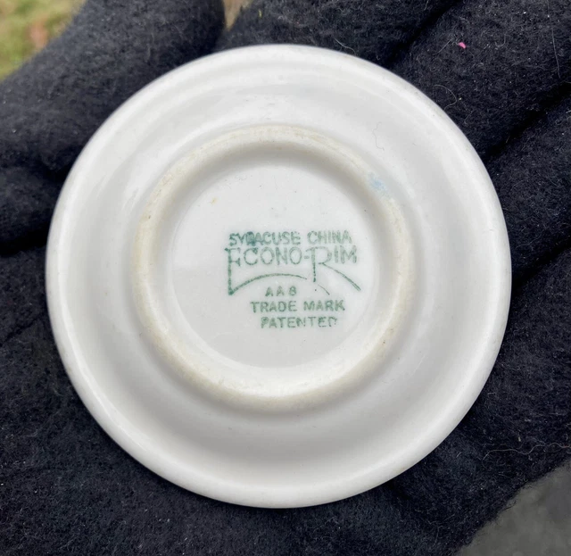 1940s Milwaukee Railroad Syracuse China Econo-Rim Butter Pat Chip Traveler Goose 2