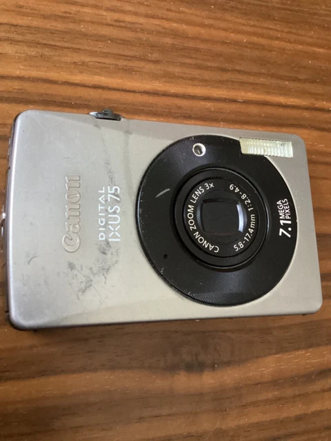 CANON IXUS 75  7.1MP Silver Compact Digital Camera USED WORKING