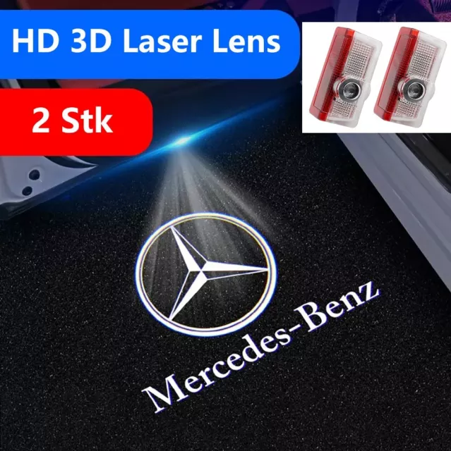 Für Mercedes W176 W177 W242 W205 W212 W213 W246 Türlicht LED Projektor, 2 Stück