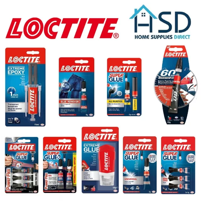 Loctite Super Glue Adhesive High Strength Universal Glass All Plastics Remover