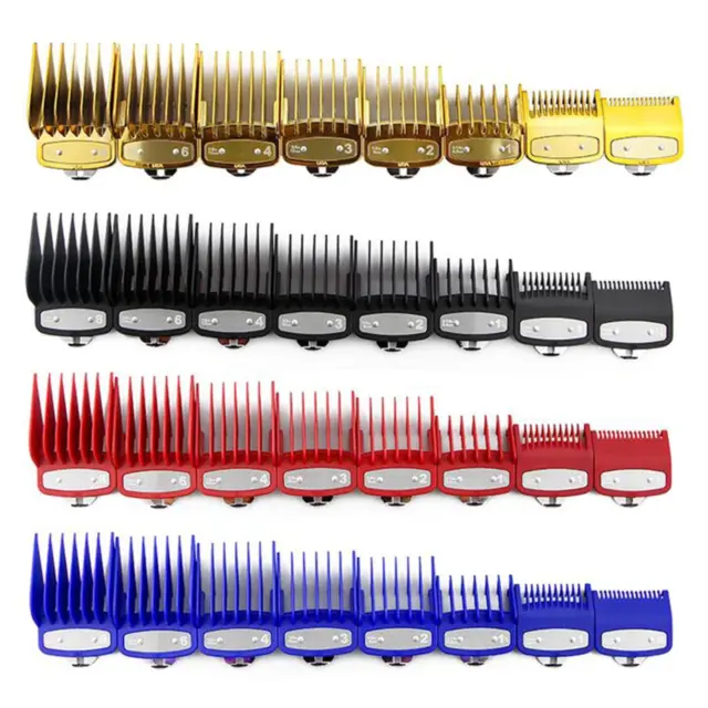 8PCS Hair Clipper Cutting Guide Combs With Metal Clip Replacement Tools For WAHL