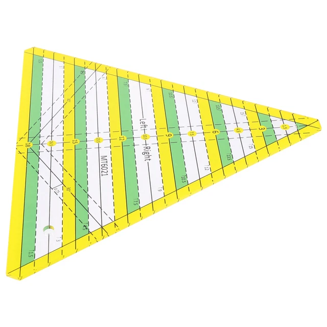 Regla de patchwork herramientas de precisión triángulo de acolchado de 60 grados de costura