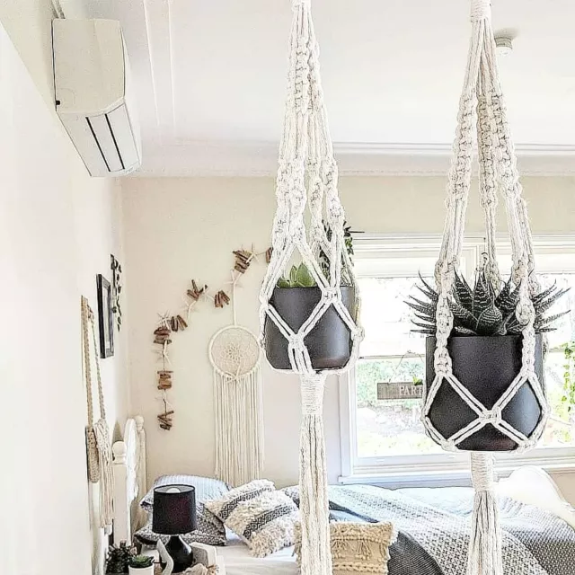 Macrame Plant Hanger - Natural - Small, Large or Duo - Handmade