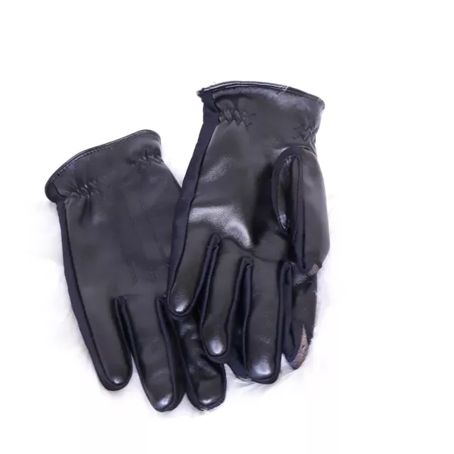 Isotoner Men's Smart Touch Water Repellent Black Gloves Size L New Without Tags