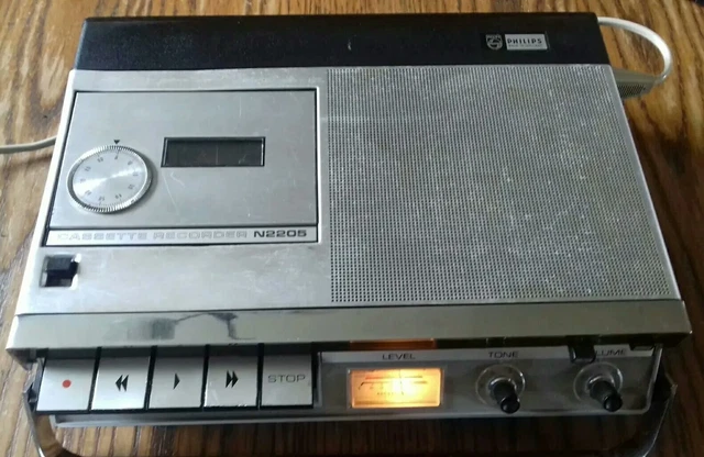 Vintage Magnetophone 1970 lecteur PHILIPS N 2205 marche works pas de lecture