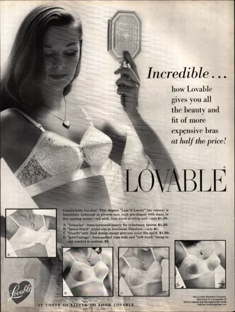 1993 PRINT AD - Lovable bra lingerie SEXY blonde Girl vintage
