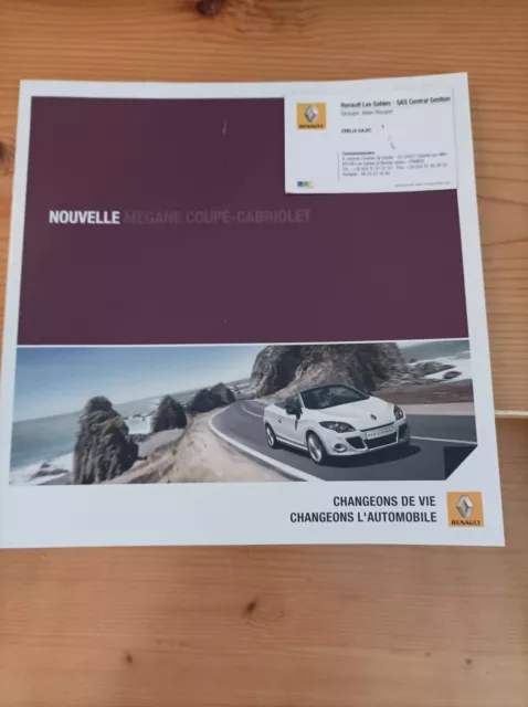 Brochure / Catalogue RENAULT Mégane Coupé / Cabriolet . Mars 2010 . 