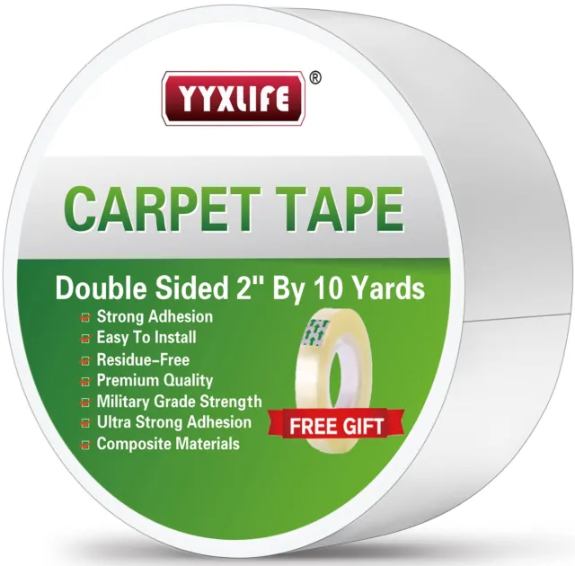 Carpet Tape Double Sided - Rug Tape Grippers for Hardwood Floors and Area  Rug