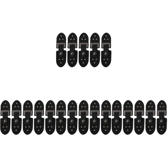 20 Pairs Metal Buckle Pu Wooden Sewing Buttons Toggle Buckles