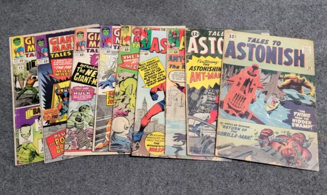 Marvel Silver Age Comic Lot. Tales To Astonish 30 40 48 55 62 63 65 66 68 KEYS!