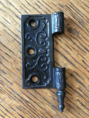 Antique Cast Iron Steeple Tip Door Hinge, Left Half Only - 3½" x 3½"