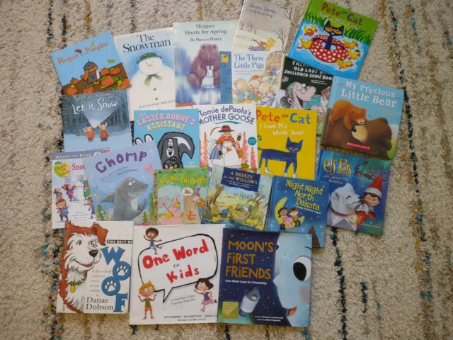 Story time bundle Lot of 21 Random Children Books Bedtime Fun Pete Cat Seasons