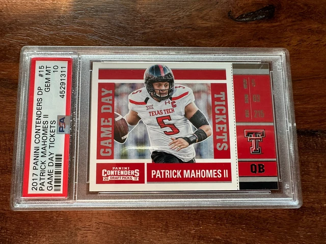 2017 Panini Contenders Patrick Mahomes RC PSA 10 Card #15 Game Day Tickets Rare
