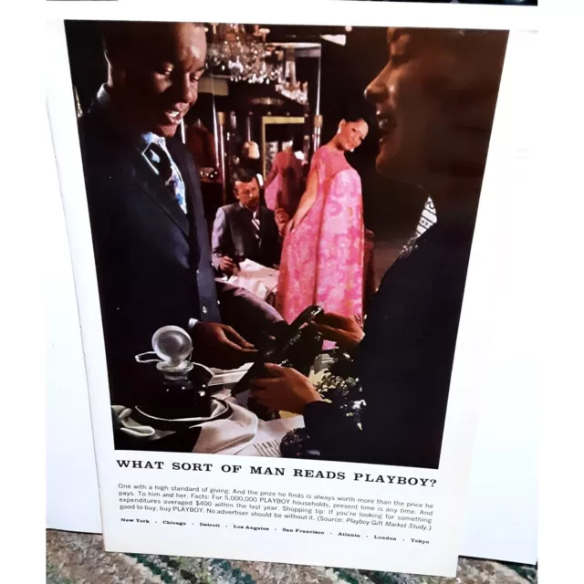 1968 What Sort Of Man Reads Playboy Vintage Print Ad 60s Original