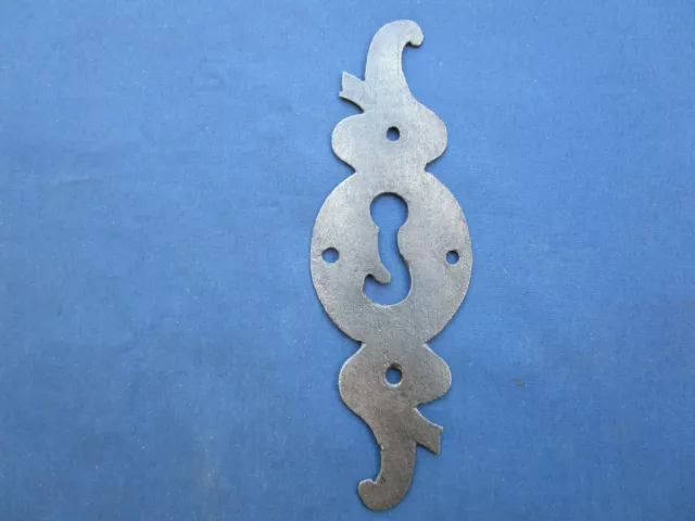 Ancienne entrée serrure fer forgé ouvragée porte hauteur 15 cm