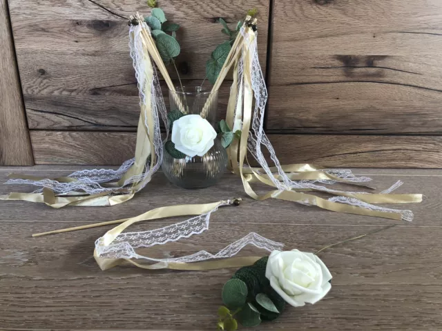 10 x Wedding Wands mit Glocke, Zauberstäbe ♥️ Hochzeit Glücksstäbe