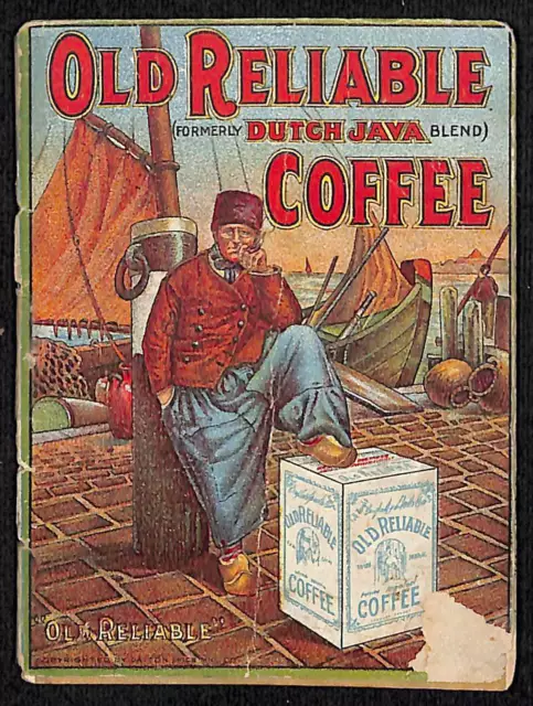 Vintage c1900-1910 Old Reliable Coffee Dutch Java Coloring / Tracing Booklet 2