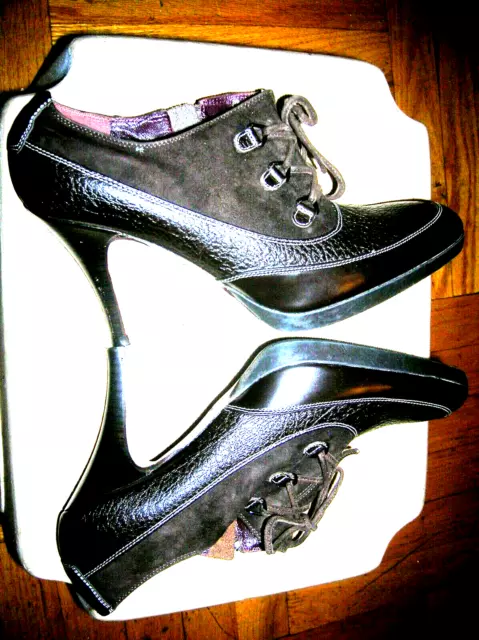 NEW "VIA SPIGA"  WOMEN LEATHER/ SUEDE SHOES   6 M sz   Brown   Made in ITALY