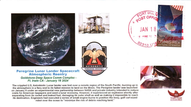2024 ASTROBOTIC PEREGRINE Lunar Lander Atmospheric Reentry Goldstone