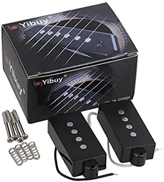 Yibuy black 4-string Noiseless pickup Precision P Bass F/S w/Tracking# Japan New