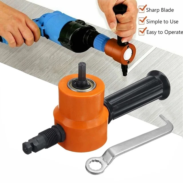 Cutter professionale sgranocchiatore lamiera doppia testa con trapano attacco