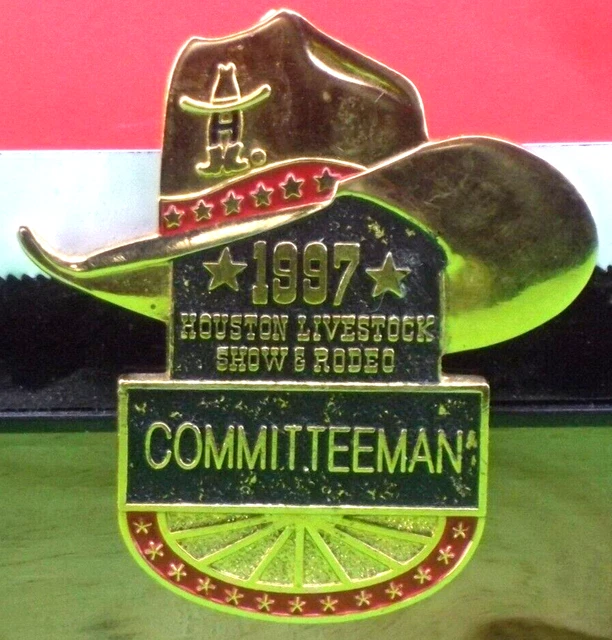 HOUSTON LIVESTOCK SHOW & RODEO 1997 *** Committeeman ** LAPEL / VEST PIN ***