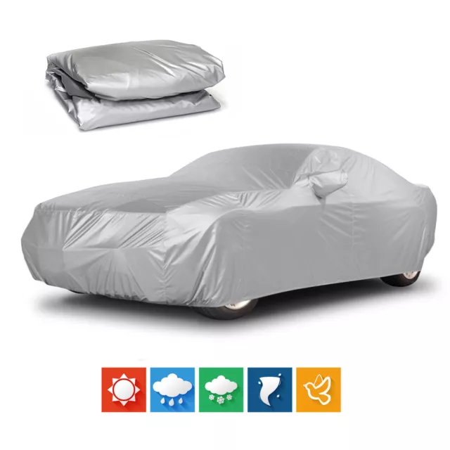 Full Size XXL Car Cover Rain Resistant Dust UV Protection Waterproof Breathable