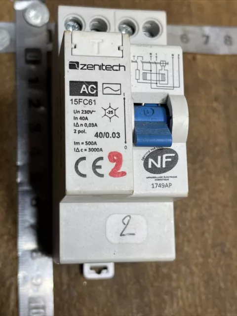Interrupteur différentiel 63/2 30mA Type A NF - Zenitech