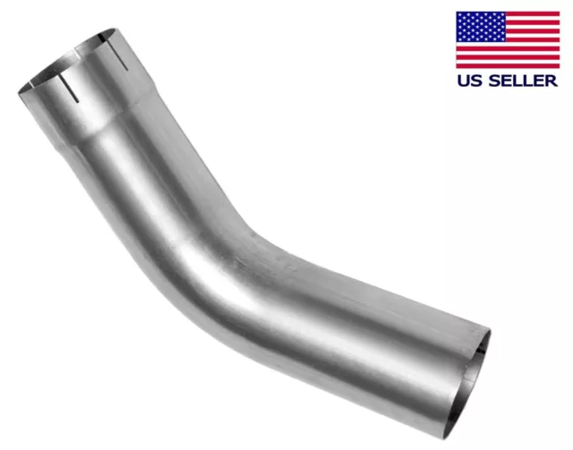 3"OD 3"ID 45 Degree Exhaust Elbow Mandrel Bend Aluminized Steel 16ga