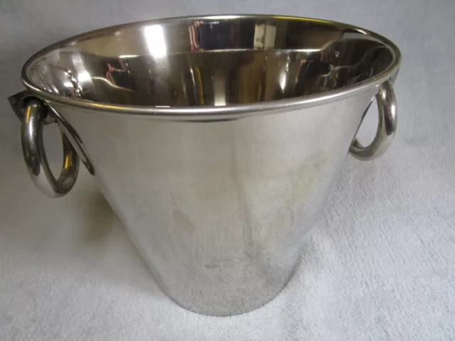Superb Quality Vintage Silver Plate Or Stainless Steel Champagne Wine Ice Cooler 2