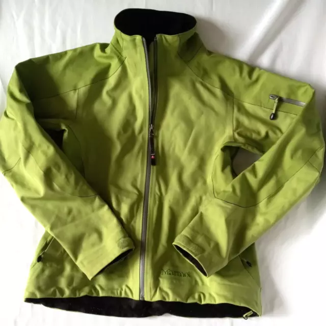 Marmot Jacket Med FleeceLined LongSleeve Lightweight Green Full Zip Underarm Zip