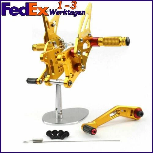 Aluminium Fußrasten Fahrer "TKM" 2-farbig Eloxiert F. HONDA + SUZUKI