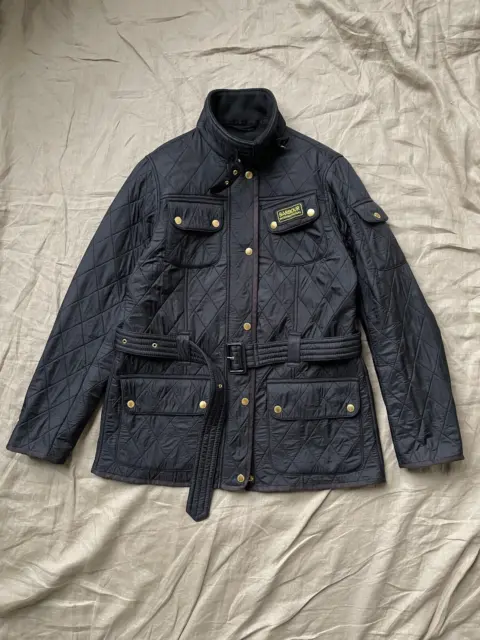 Barbour International Polarquilt Women's Black Quilted Jacket Size XL US 10