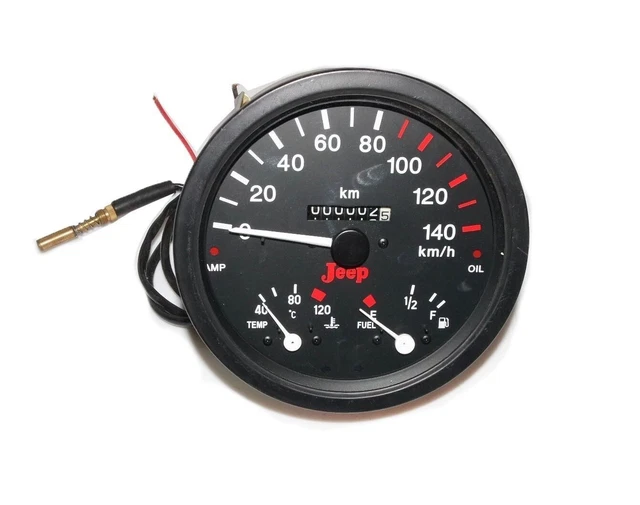 Speedo Cum Temperature Fuel Meter & Amp. Oil Indicator For Willys Jeeps
