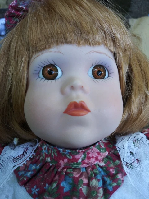 Heritage Mint Ltd 1992 Porcelain Baby Girl Doll  no box or stand vintage bisque