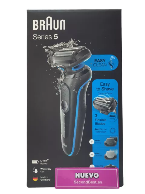 Braun Series 5 51-B4650cs Afeitadora Negra/Azul Nueva