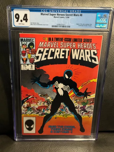 CGC 9.4 Marvel Super Heroes Secret Wars 8 1st Appearance black costume Venom