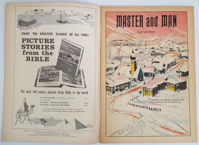 Vintage British Classics Illustrated: MASTER AND MAN/TOLSTOY No. 159 HRN156 1/3 2