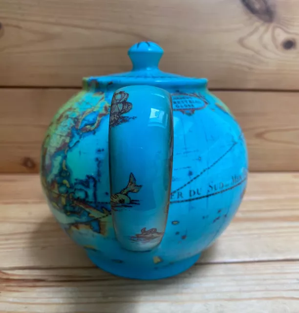 Vintage Cardews Terrestrial Globe Teapot - World Map Design - Made In England 2