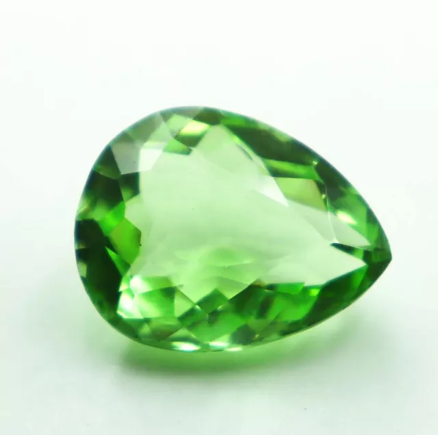 Peridoto natural corte pera 26,90 quilates color verde piedra preciosa...