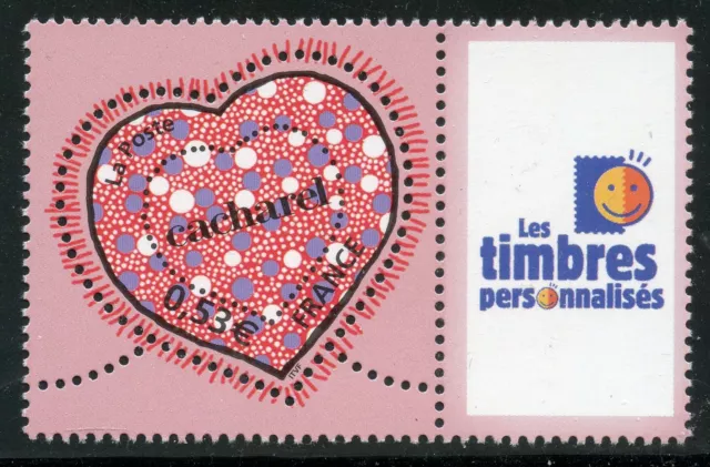 Timbre France Neuf Personnalise N° 3747A ** Coeur En Tissu Leberty / Logo T.p.p
