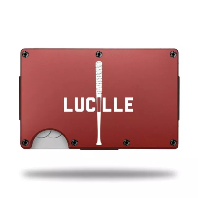 Custom Laser Engraved Wallet - LUCILLE THE WALKING DEAD - GREAT GIFT WALLET