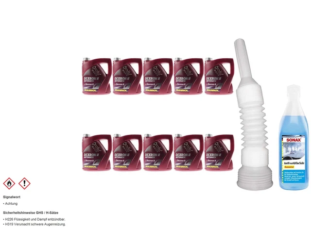 40L mannol Huile pour Boîte à Vitesse Automatique Dexron II Automatic Tuyau +