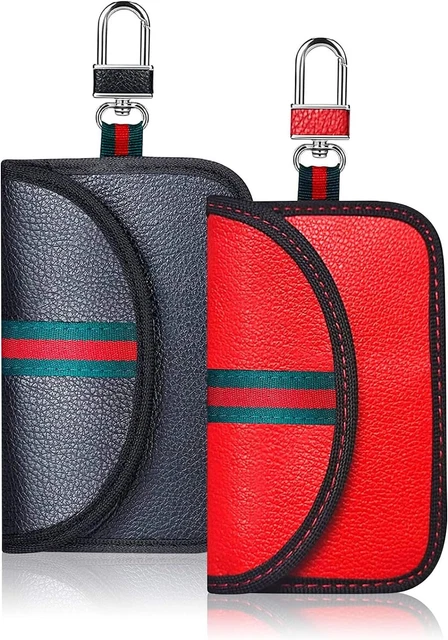 2er-Pack Faraday Etui für Autoschlüssel, schlüsselloses Auto Schlüssel Signal Blocker Etui (Stil